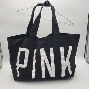 PINK Victoria's Secret Canvas Black Bag
